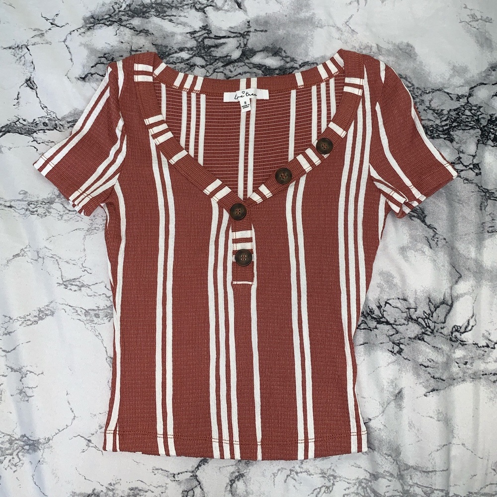 Women’s S New Crop top Rayon/ Red Brown
